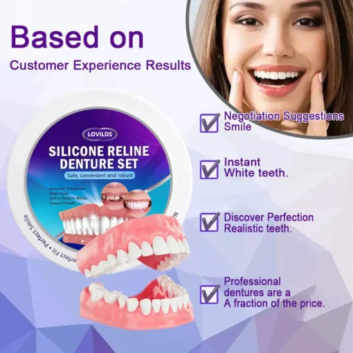 LOVILDS™ Silicone Lined Denture Set (ADA Recommended)