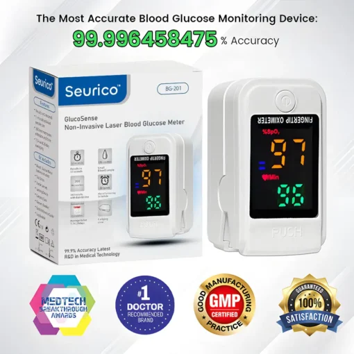 【OFFICIAL STORE】👨‍⚕️Seurico™ GlucoSense Non-Invasive Laser Blood Glucose Meter【99.9curacy👍Latest R&D in Medical Technology🗽🗽🗽】